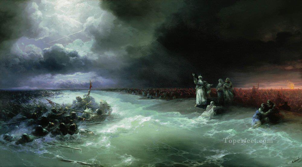 paso de los judíos por el mar rojo Ivan Aivazovsky Pintura al óleo